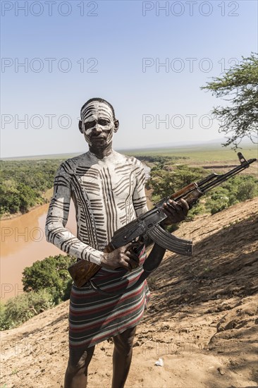 Warrior with rifle