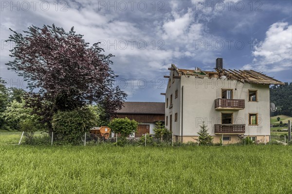 A house is demolished