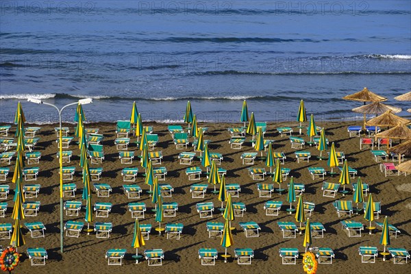 Deck chairs on the beach