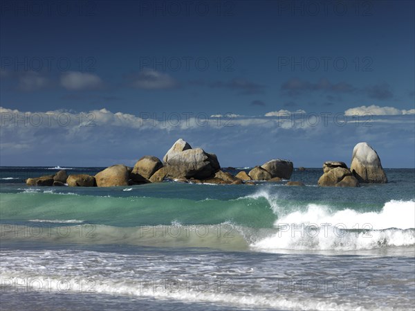 Breaking waves on the beach