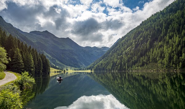 Angler in a boat