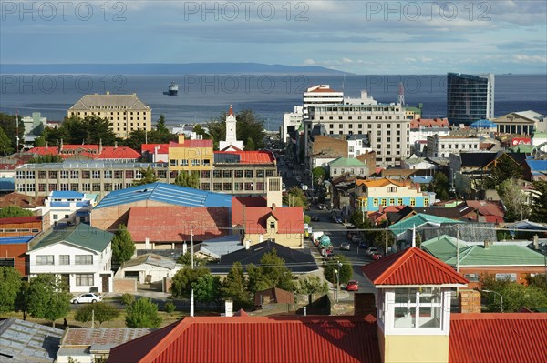 View over the city on the Magellan Strait