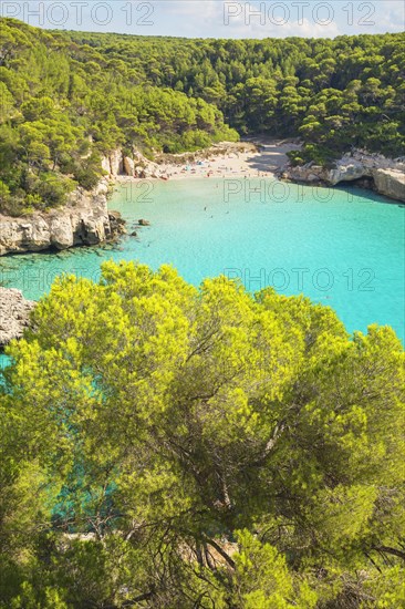 High angle view of Cala Mitjana