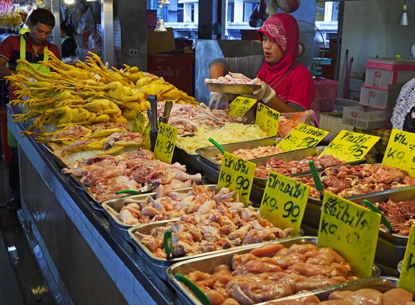Fresh poultry meat at Banzaan Fresh Market