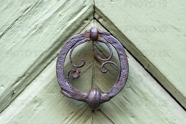 Medieval door knocker at the former