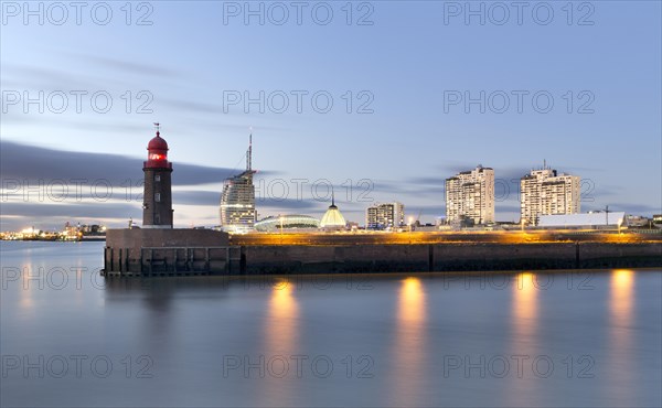 Lighthouse Nordmolenfeuer at the harbour entrance