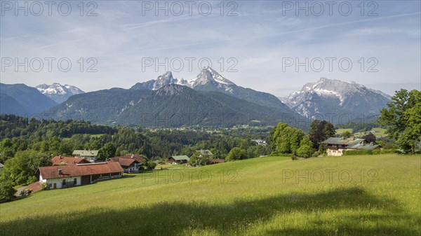 Mountain massif with Watzmann and Hochkalter