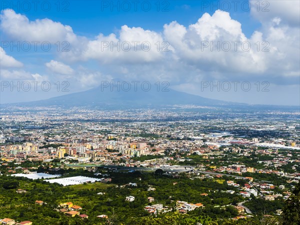 View of Castellammare di Stabia with Vesuvius