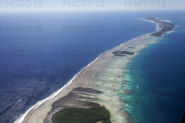 Coral reef with clouds