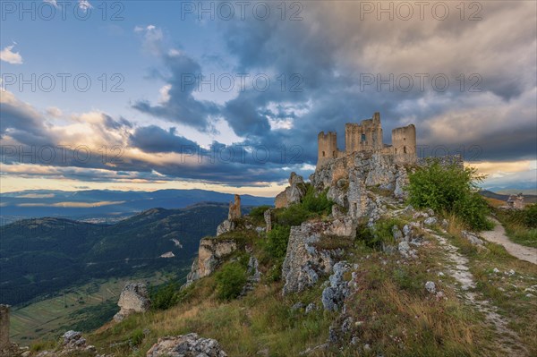 Castle Rocca Calascio at sunset