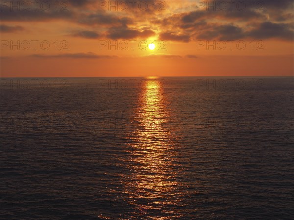 Sunset over the sea