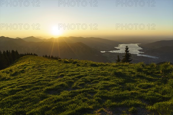 Sunset at the Setzberg above Lake Tegernsee