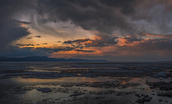 Dusk at the Khuvsgul Lake