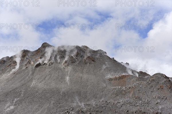 Smoking crater of the volcano Chaiten