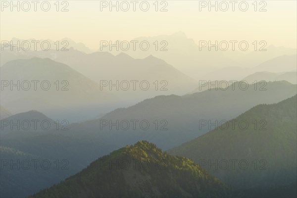 View from the Setzberg at Lake Tegernsee to the Zugspitze
