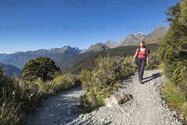 Female hiker on the Key Summit Trail