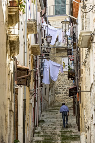 Narrow alleyway with stairs