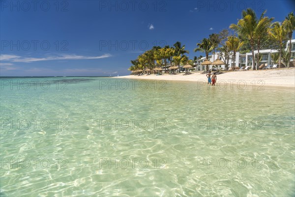 Dream beach with palm trees at the bay of Turtle Bay
