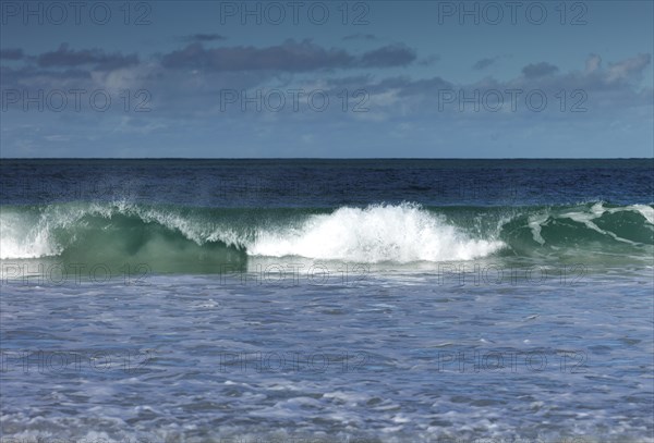 Breaking waves on the beach