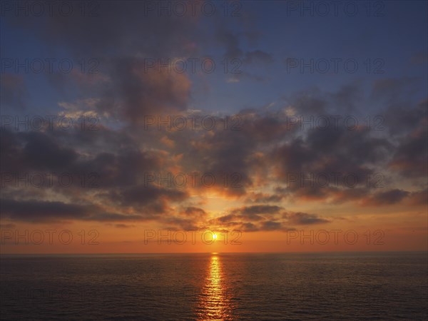 Sunset over the sea