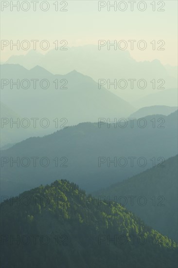 View from the Setzberg at Lake Tegernsee to the Zugspitze