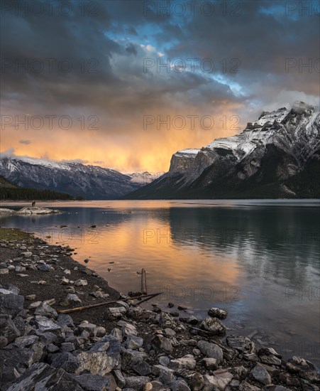 Sunset at Lake Minnewanka