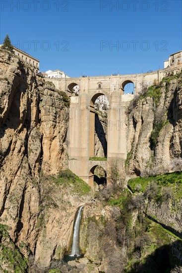 Puente Nuevo bridge on cliffs