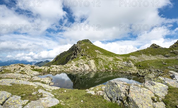 Landscape is reflected in a small lake