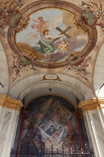 Fresco and ceiling fresco in a way of sorrows chapel in Comologno