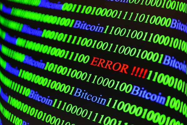 Binary code with Error lettering