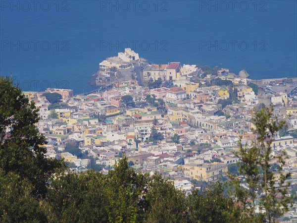 View from Monte Epomeo to Forio and the Sanctuary of Santa Maria del Soccorso