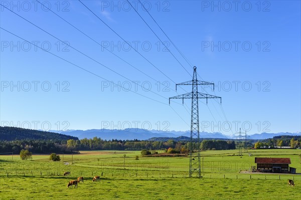 High-voltage line near Egling