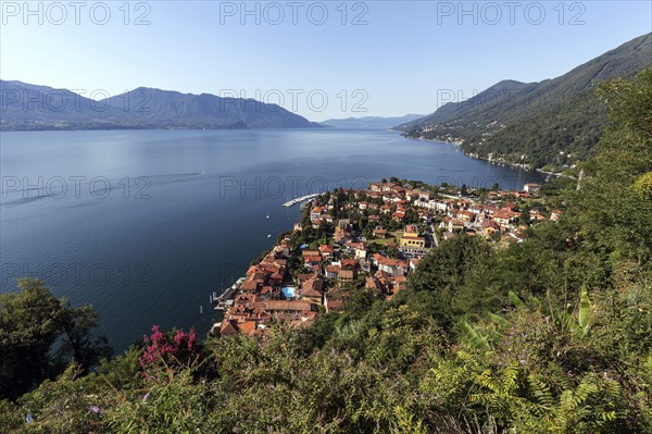 View of Cannero Riviera and Lago Maggiore
