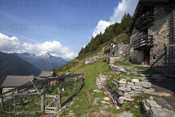 Typical Ticino stone houses