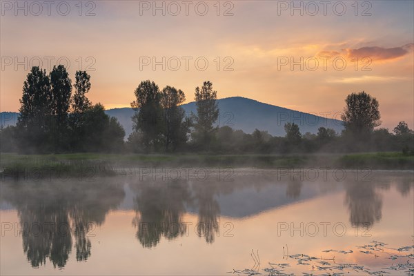 Sunrise at the lake Cerknica