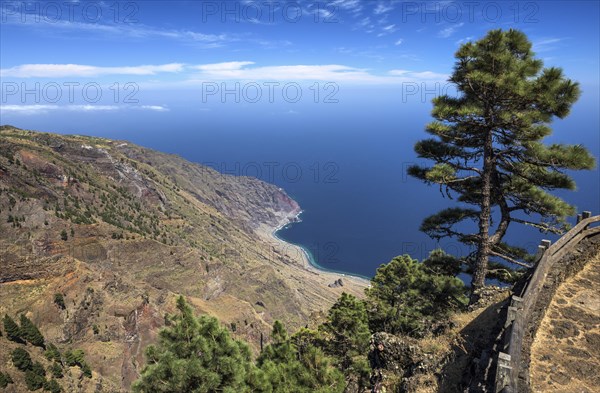 View from Mirador de las Playas viewpoint on Las Playas bay