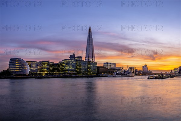 Skyline of the office complex More London Riverside
