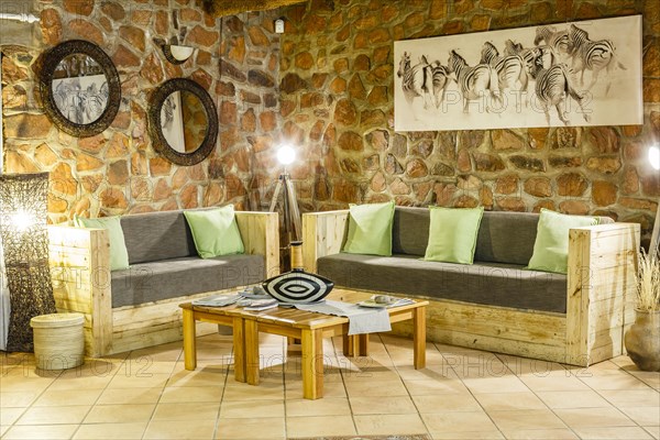 Seating area in reception area