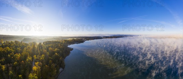 Morning fog over Lake Starnberg