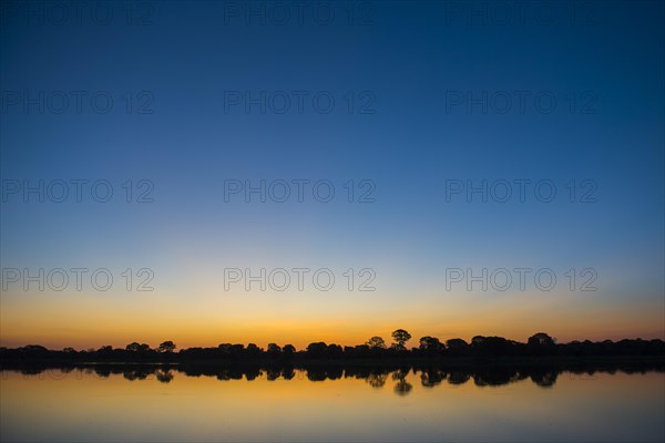 River landscape with Rio Negro at sunset