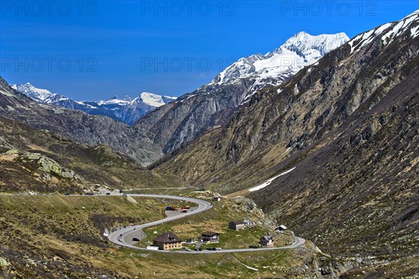 Mountain landscape with hairpin bend