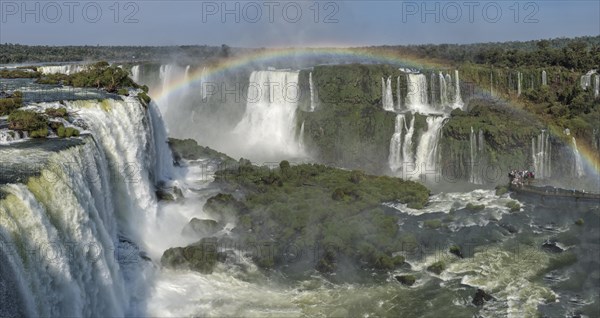 Rainbow over the Iguazu Falls
