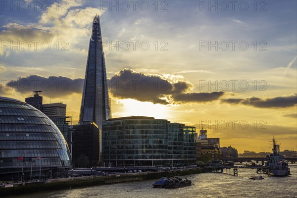 Skyline of the office complex More London Riverside