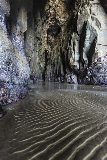 Caves eroded by the sea