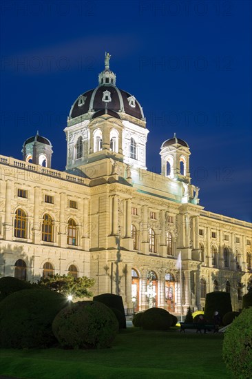 Art history museum at dusk