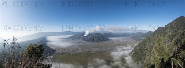 Mount Bromo volcanic clouds