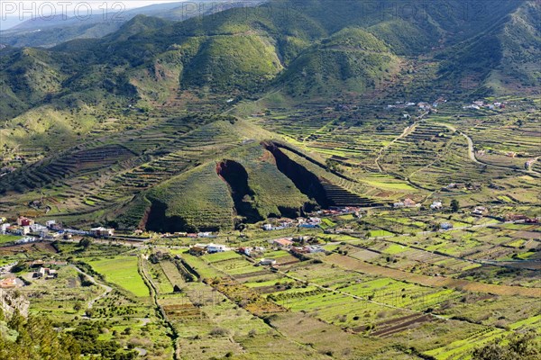 Furrows in the volcano Montana del Palmar