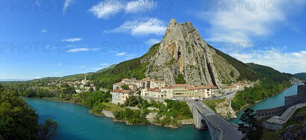 Limestone cliffs on the Durance River