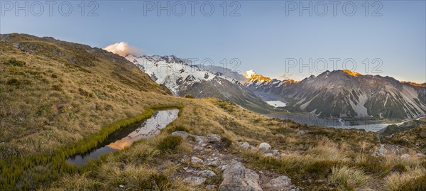 Reflection in mountain lake