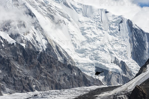 Engilchek Glacier and Khan Tengri Mountain